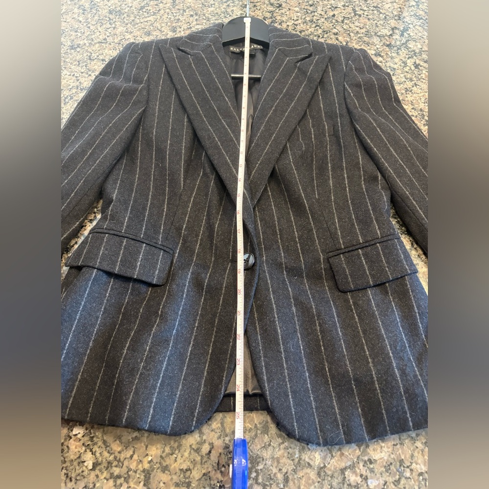 Ralph Lauren Black Label - 100% Merino Wool - Pinstripe Blazer - 8 - Picture 13 of 17